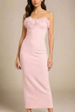 Erin Bandage Maxi Dress Dusty Pink