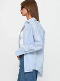 Mallin Shirt Blue White Stripe
