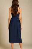 Everly Midi Dress Navy Blue Sale
