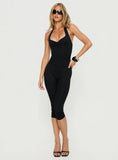 Emmott 3/4 Halter Jumpsuit Black