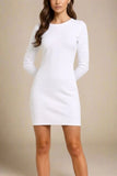 Pamela Long Sleeve Bandage Mini Dress White Pearl Sale