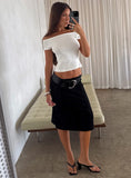 Baseline Rib Midi Skirt Black