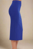 Pencil High Waist Bandage Midi Skirt Navy Blue