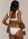 Missie Tie Side Bikini Bottoms White Black
