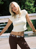 In The West Horse Baby Tee Cream