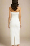Erin Bandage Maxi Dress White Pearl