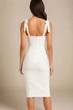 Payton Bandage Dress White Pearl