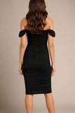 Zia Bodycon Wrap Dress Classic Black Sale