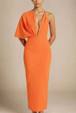 Blake Bandage Maxi Dress Apricot Orange