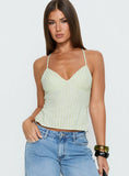 Candid Top Green Stripe