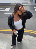 All Day Oversized Hoodie Washed Black