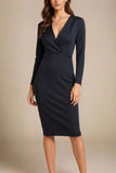 Blaire Long Sleeve Bandage Dress Classic Black