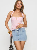 Nickei Denim Mini Skirt Light Wash