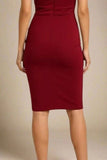 Bea Bandage Dress Red Wine