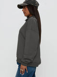 Back Around Collared Fleece Jumper Slate
