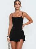 Piatta Wrap Playsuit Black
