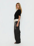 Arazia Cinched Short Sleeve Top Black