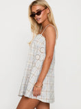 Belong Together Mini Dress Blue Check
