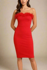 Erin Bandage Dress Lipstick Red