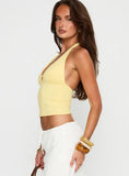 Impress Me Halter Top Lemon