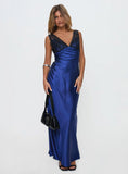 Voila Lace Maxi Dress Navy Black