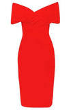 Bea Bandage Dress Lipstick Red