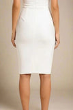 Bea Bandage Dress White Pearl