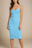 Pip Bandage Corset Dress Sky Blue
