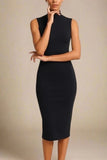 Grace Bandage Midi Dress Classic Black