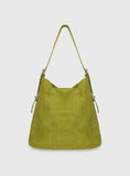 Bonus Points Faux Suede Shoulder Bag Green
