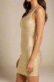 Cindy Bandage Mini Dress Gold