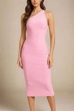 Joi Bodycon Midi Dress Dusty Pink