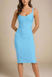 Pip Bandage Corset Dress Sky Blue