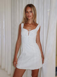 Alyana Textured Mini Dress White