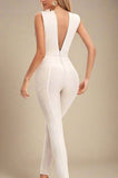 Pia Bandage Pants Jumpsuit Cream