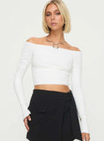 Moreno Off The Shoulder Top White
