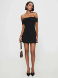 Lanes Off The Shoulder Mini Dress Black Tall