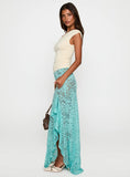 Bluemoon Lace Maxi Skirt Blue