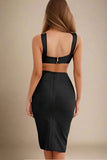 Sasha Bandage Midi Dress Classic Black Sale