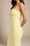 Joy Bandage Midi Dress Sun Yellow