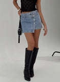 Denis Mini Denim Skirt Light Blue