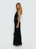 Klarissa Halter Maxi Dress Black