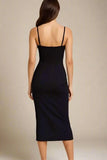 Blanche Bandage Midi Dress Classic Black