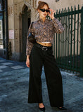 Naylor Mid Rise Wide Leg Jeans Washed Black Tall