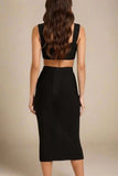Sasha Bandage Midi Dress Classic Black