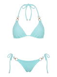 Coastal Chaos Tie Side Bikini Bottoms Blue