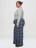 In The Morning Sleep Pant Blue Check Curve