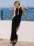 Dejonge Ring Sleeveless Maxi Dress Black