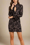 Charlotte Long Sleeve Bodycon Mini Dress Classic Black