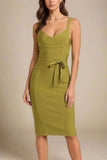 Bek Bandage Dress Olive Green
